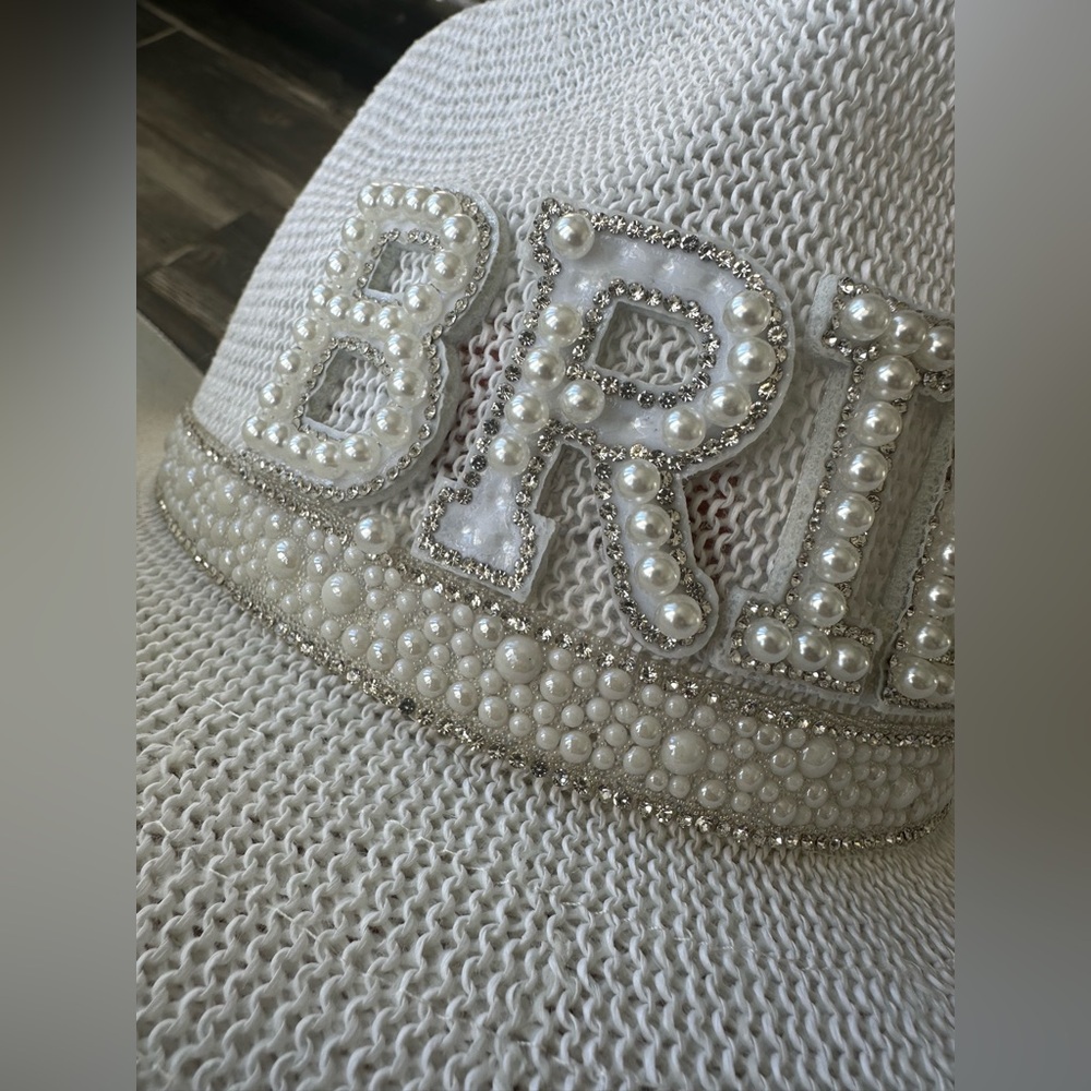 C.C White Rhinestone 'Bride' Cowboy Hat - Picture 8 of 10